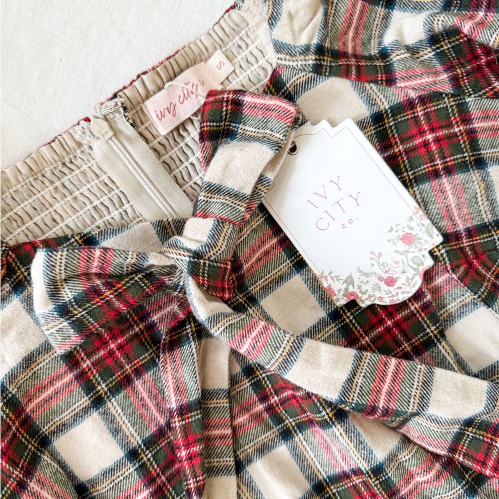 Ivy City Co Merry Plaid Dress - Red, Green, White - Picture 3 of 8